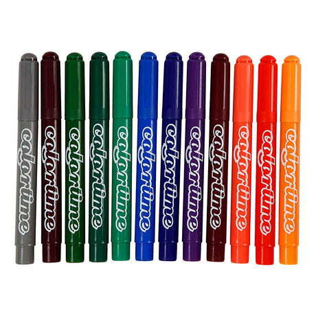 Colortime tuscher, stregbredde 5 mm, ekstra farver, 12 stk, 1 æske