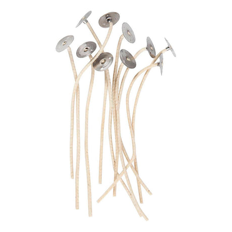 Væger til stearinlys i holder, velegnet til holdere med en diameter på 20-65 mm, L: 110 mm, tykkelse 2 mm, 10 stk. 1 æske