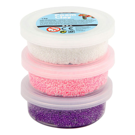 Creativ virksomhed https: www.cchobby.nl foam-clayr-glitter-metallic-pink-purple-white-3x14-gr-1-doos