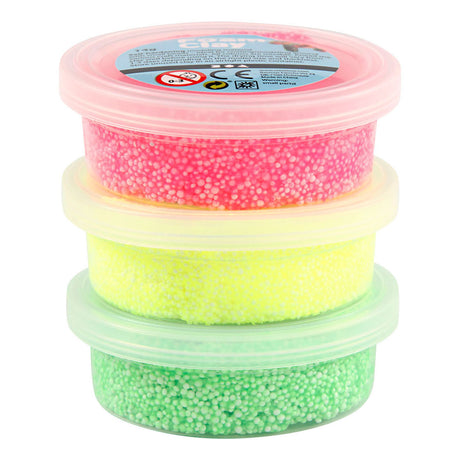 Foam clay ®, lysegrøn, neon pink, neon gul, 3x14 gr 1 æske