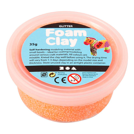 Creativ virksomhed https: www.cchobby.nl foam-clayr-glitter-orange-35-gr-1-doosje