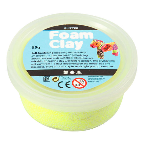 Creativ virksomhed https: www.cchobby.nl foam-clayr-glitter-yellow-35-gr-1-doosje
