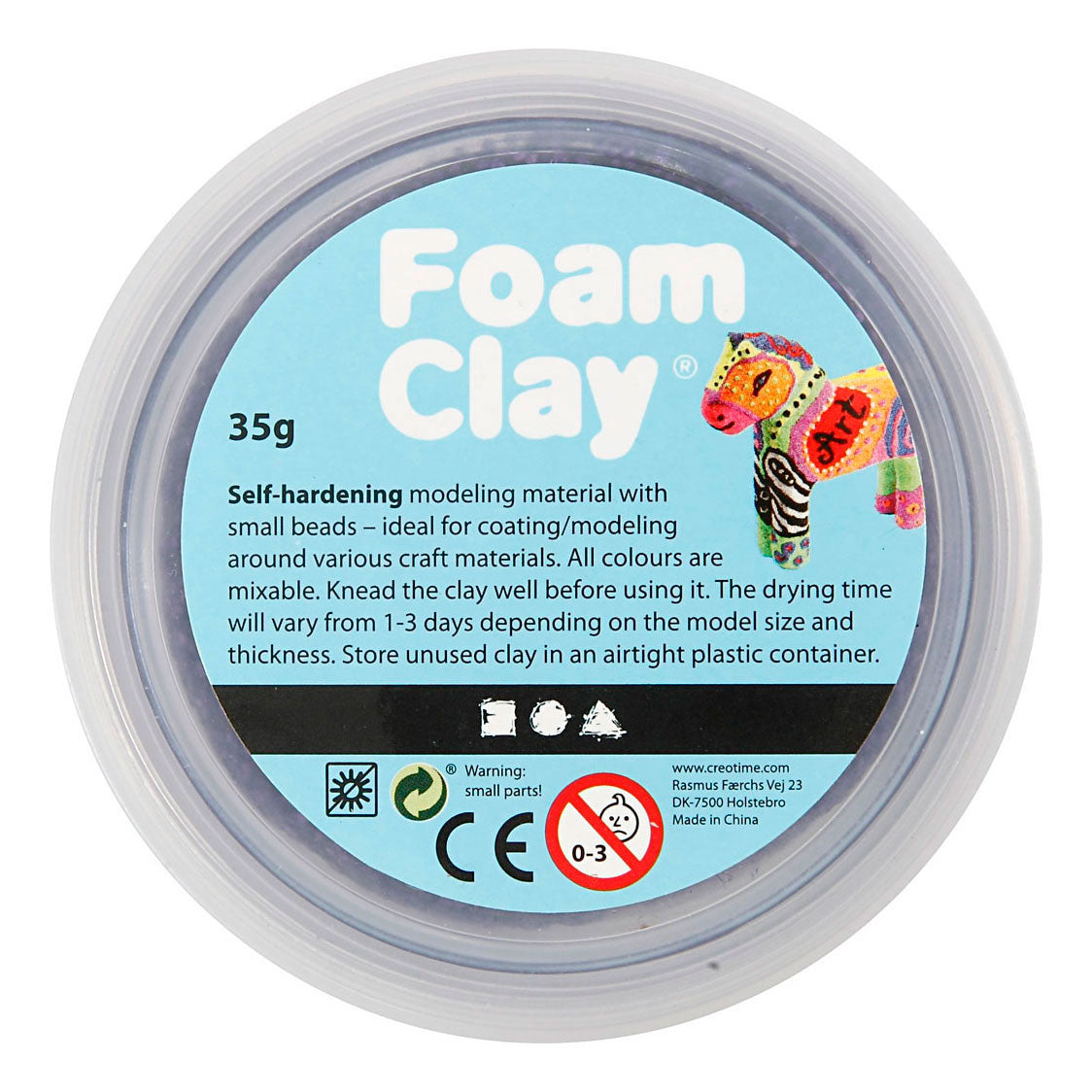 Creativ company foam clay purple - 35gr.