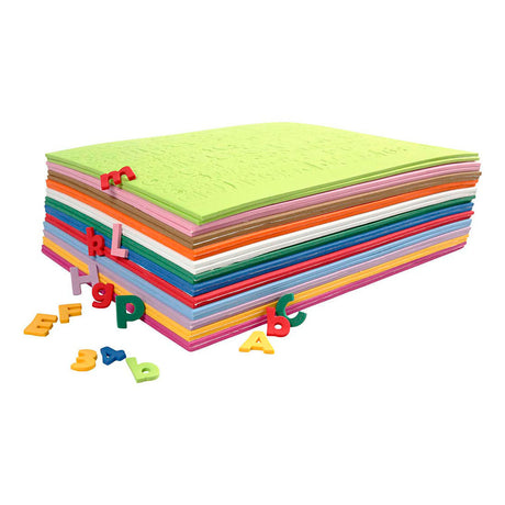 Creativ company eva foam tal bogstaver, h: 20 mm, tykkelse 3 mm, forskellige farver, 24 div ark 1 æske