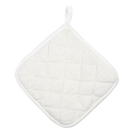 Creativ firma grydelapper, størrelse 20x20 cm, 145 gr, hvid, 4 stk 1 æske