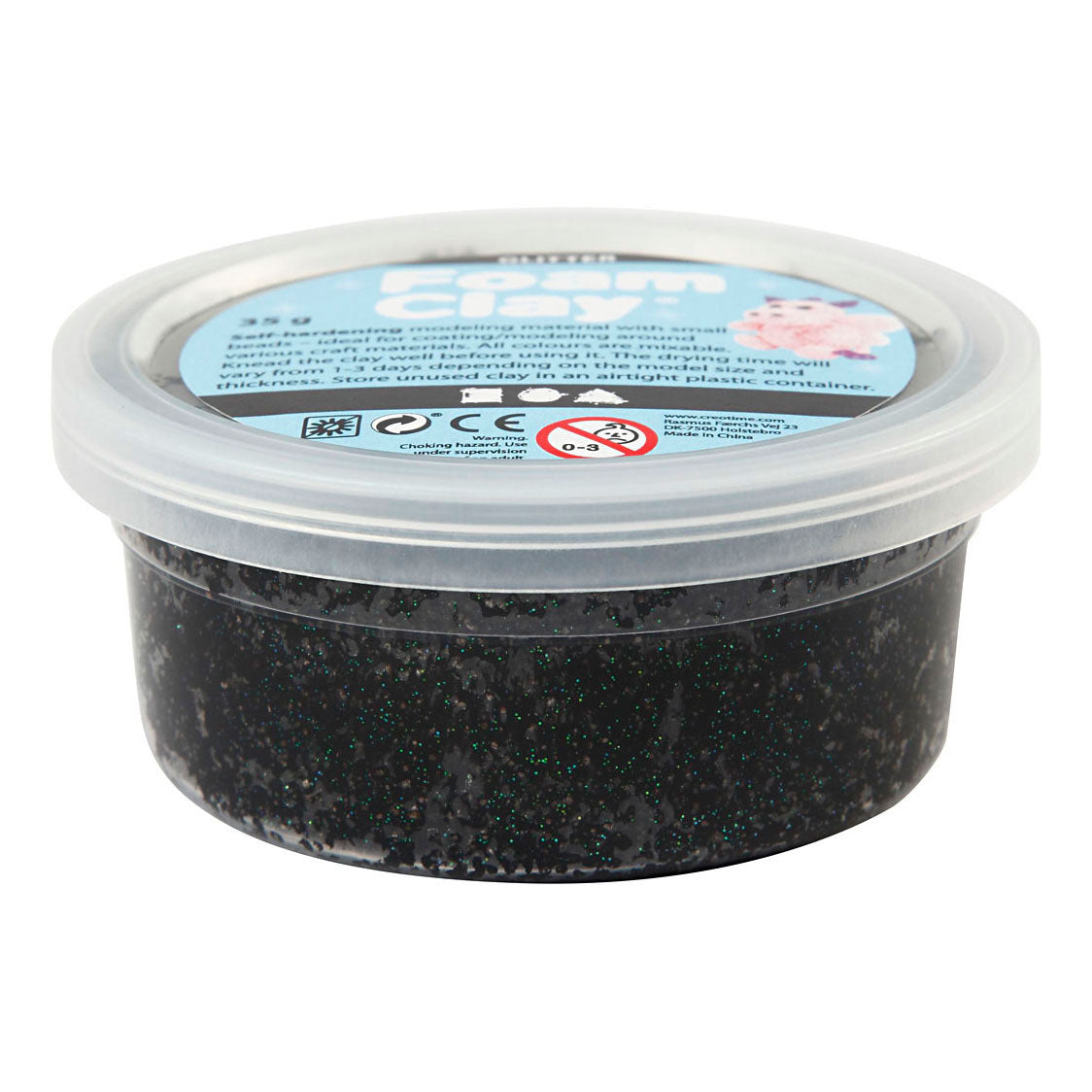 Creativ virksomhed https: www.cchobby.nl foam-clayr-black-glitter-35-gr-1-doosje