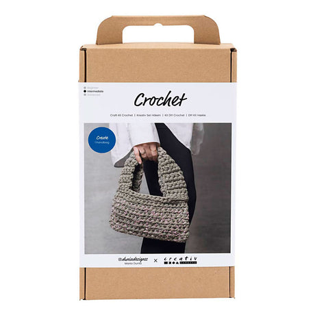 Creativ company hæklet hobbysæt, robust taske, olivengrøn, 1 æske