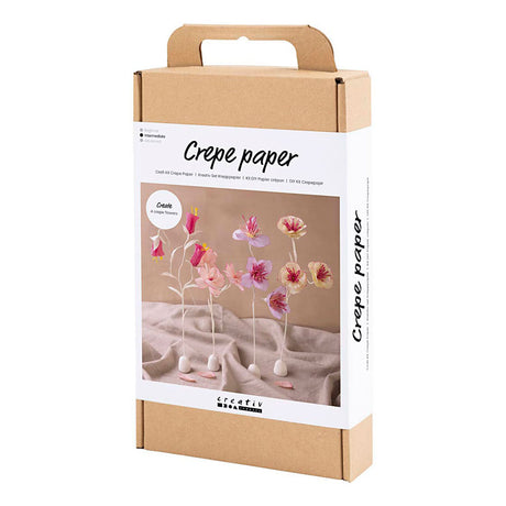 Creativ firma hobbysæt crepepapir, blomst, pastelfarver, 1 æske