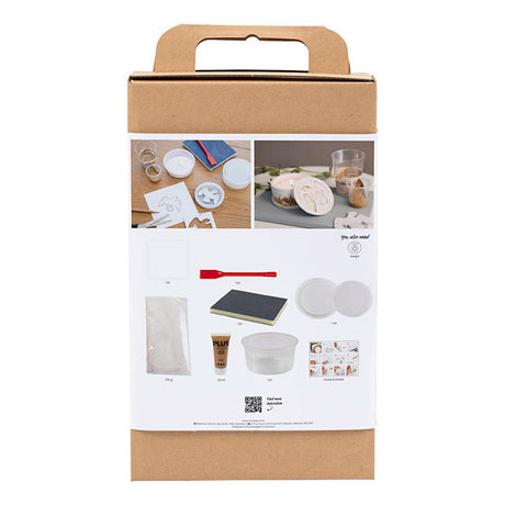 Creativ firma hobbysæt harpiksstøbning, krukke med låg, beige, råhvid, 1 æske