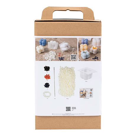 Creativ firma hobby sæt lysfremstilling, boble soya lys, beige, lyseblå, creme, 1 æske