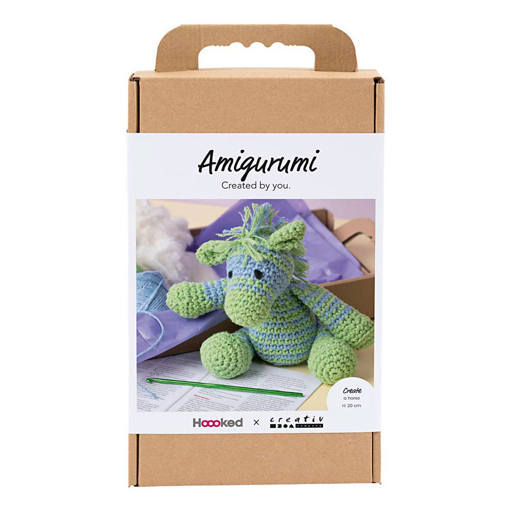 Kreativ virksomhed https: www.cchobby.nl hobbyset-amigurumi-zebra-lyseblå-lysegrøn-1-boks