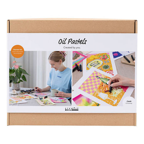 Creativ firma starter hobby sæt oliepastel, forskellige farver, 1 æske