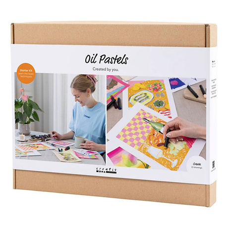 Creativ firma starter hobby sæt oliepastel, forskellige farver, 1 æske