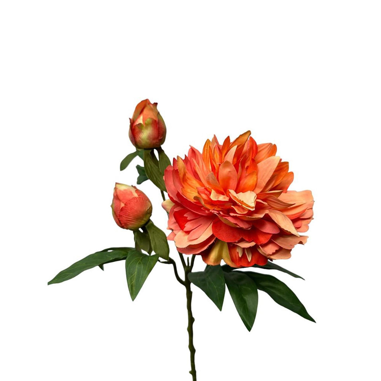 Roberts collection kunstbloem peony spray 64cm oranje