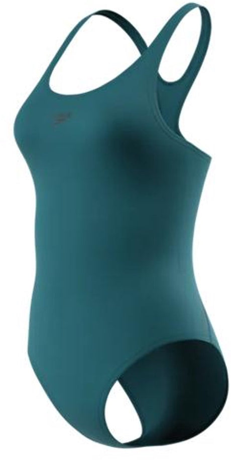 Speedo end+ medalist 1p dames - chloorbestendig sportbadpak dames - kleurvast badpak dames met medalist-rug - zwempak dames volwassenen - groen - 38