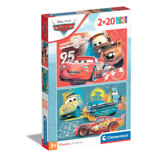 Disney clementoni puslespil 2x20 brikker biler | 3 stk