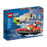 Lego city redningsbåd brandlegetøj til børn - 60373
