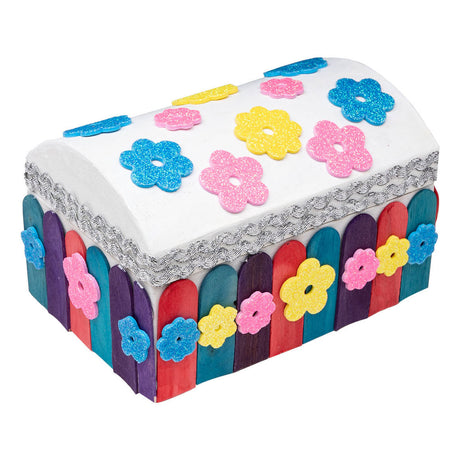 Farvninger - skum klistermærker glitter blomster, 120 stk.