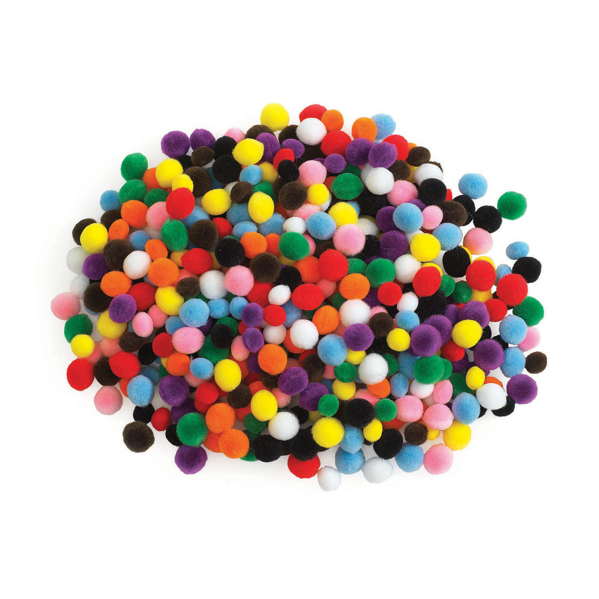 Farver - mini pom poms forskellige, 450 stk.