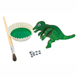 Farve Bouwpacket Houten 3D Dinosaurus, Sæt på 4