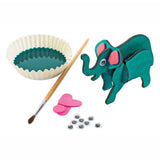 Farve Bouwpacket Houten 3D Jungled Animals, Sæt på 4