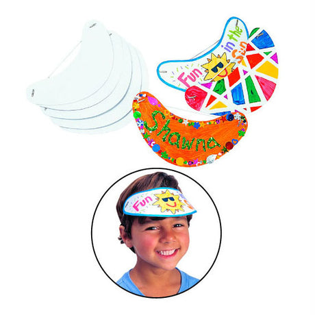 Farvninger - Opret og dekorér din egen sol Visor White, Sæt på 24