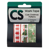 Farvninger - washi tape jul 3 ruller, 5 mtr.
