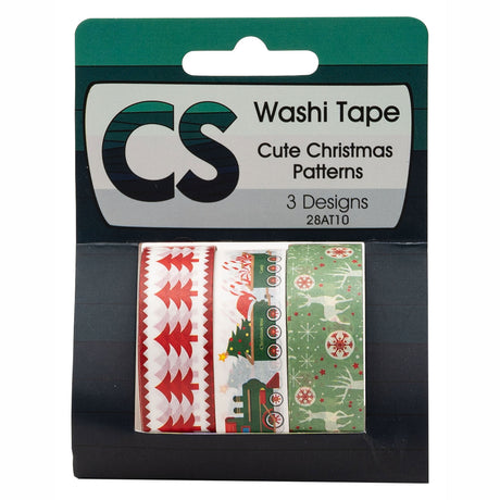 Farvninger - washi tape jul 3 ruller, 5 mtr.