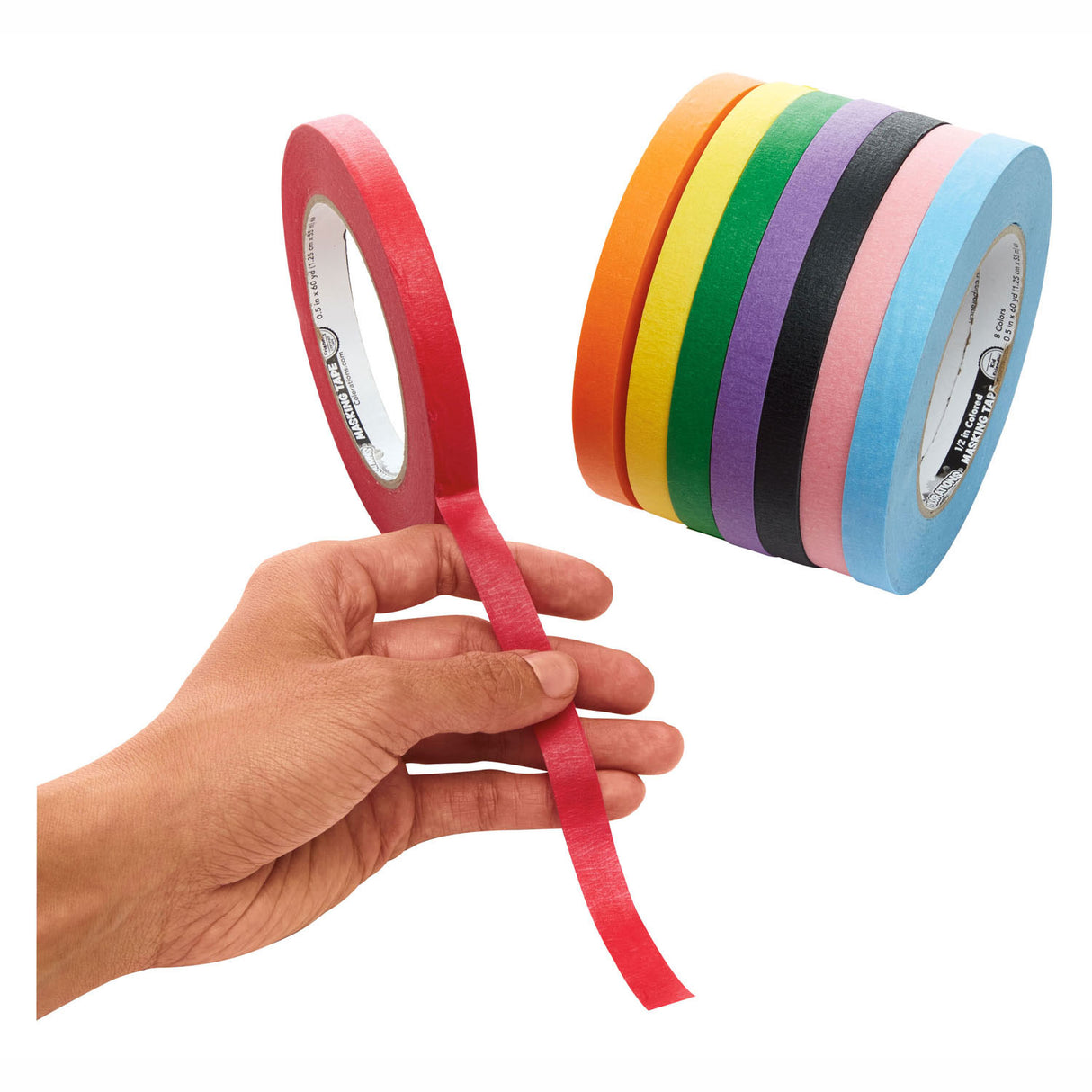 Farvninger - malertape 8 farver - 55 meter pr. farve