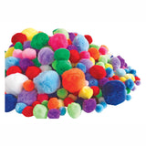 Farver - pose pomponer 450 gram, 1200 stk.
