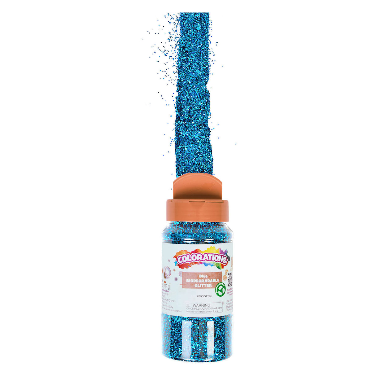 Farve - Organisk nedbrydelig glitter - Blå, 113 gram