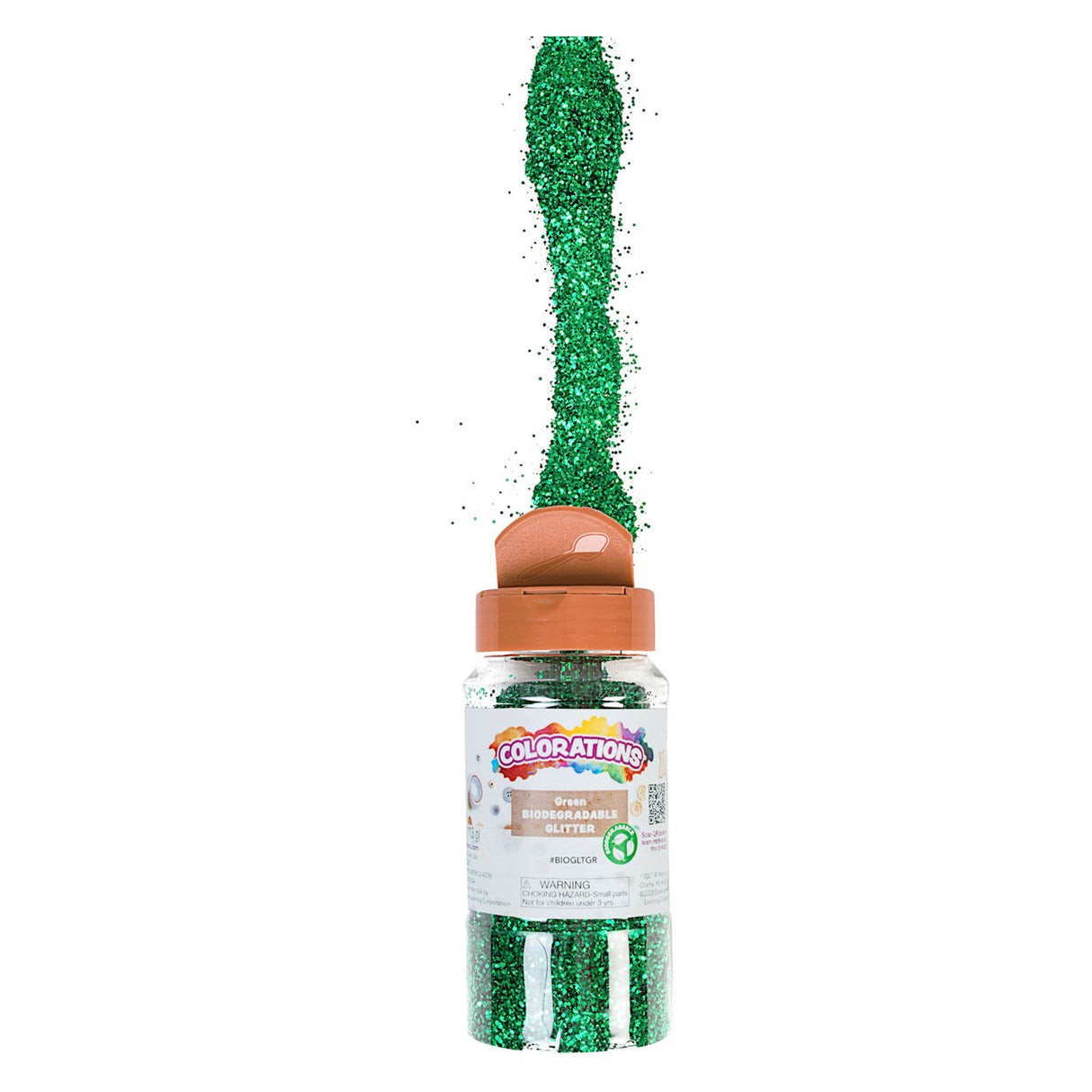 Farvning - Organisk nedbrydelig glitter - Grøn, 113 gram