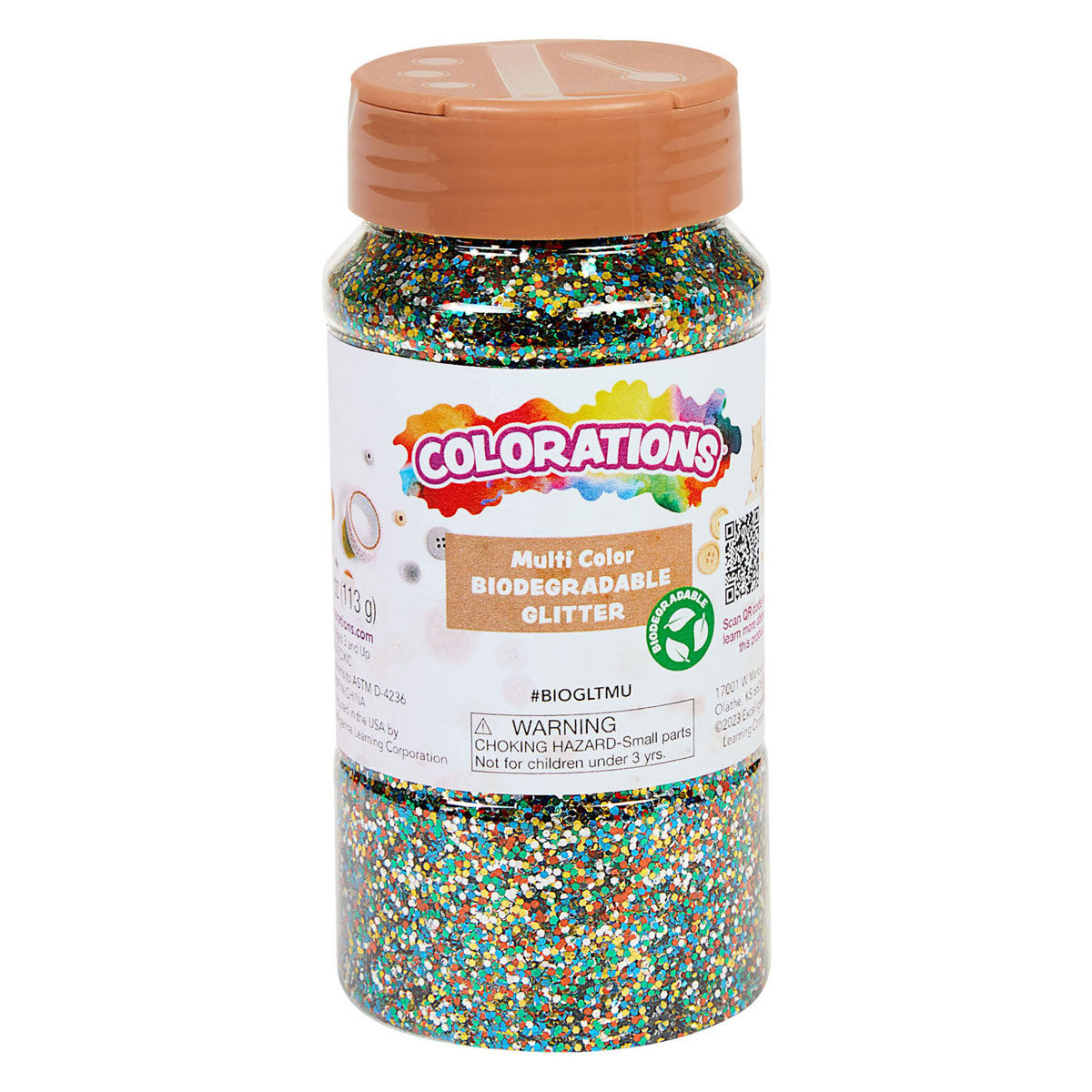 Farver - biologisk nedbrydeligt glitter - multi, 113 gram