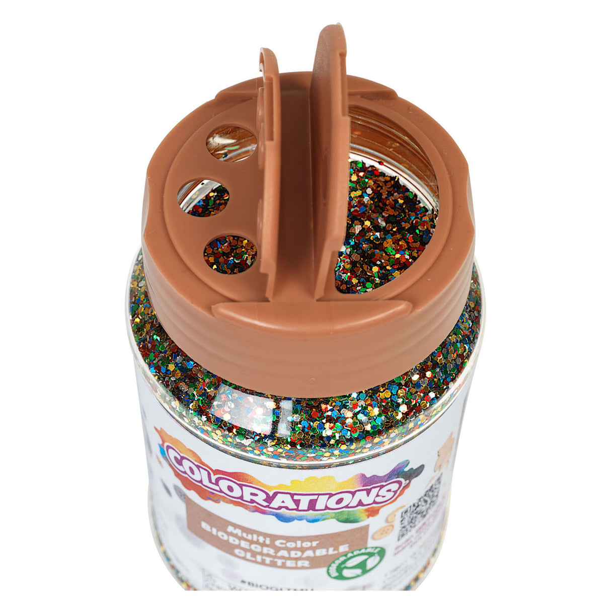 Farver - biologisk nedbrydeligt glitter - multi, 113 gram