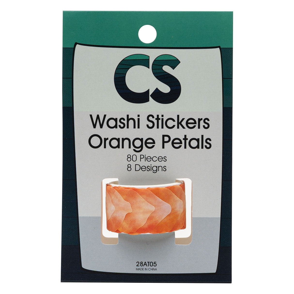 Farvning - Washi -klistermærker - Orange kronblade, 80.