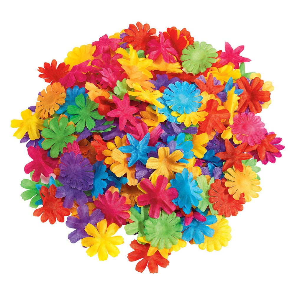 Farve - farverige stofblomster, 300st.