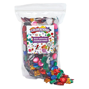 Farve - glitrende rhinestones store, 453 gram