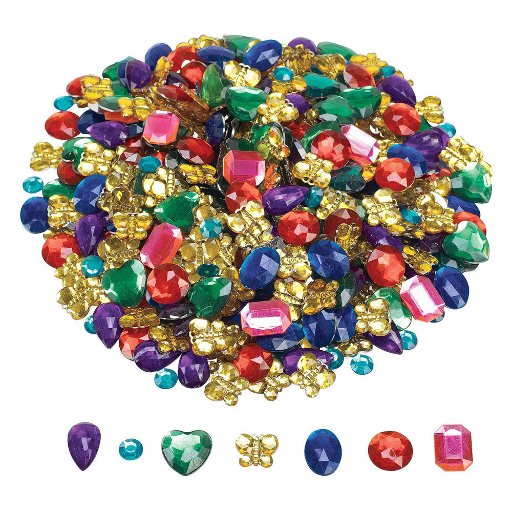 Farve - glitrende rhinestones store, 453 gram