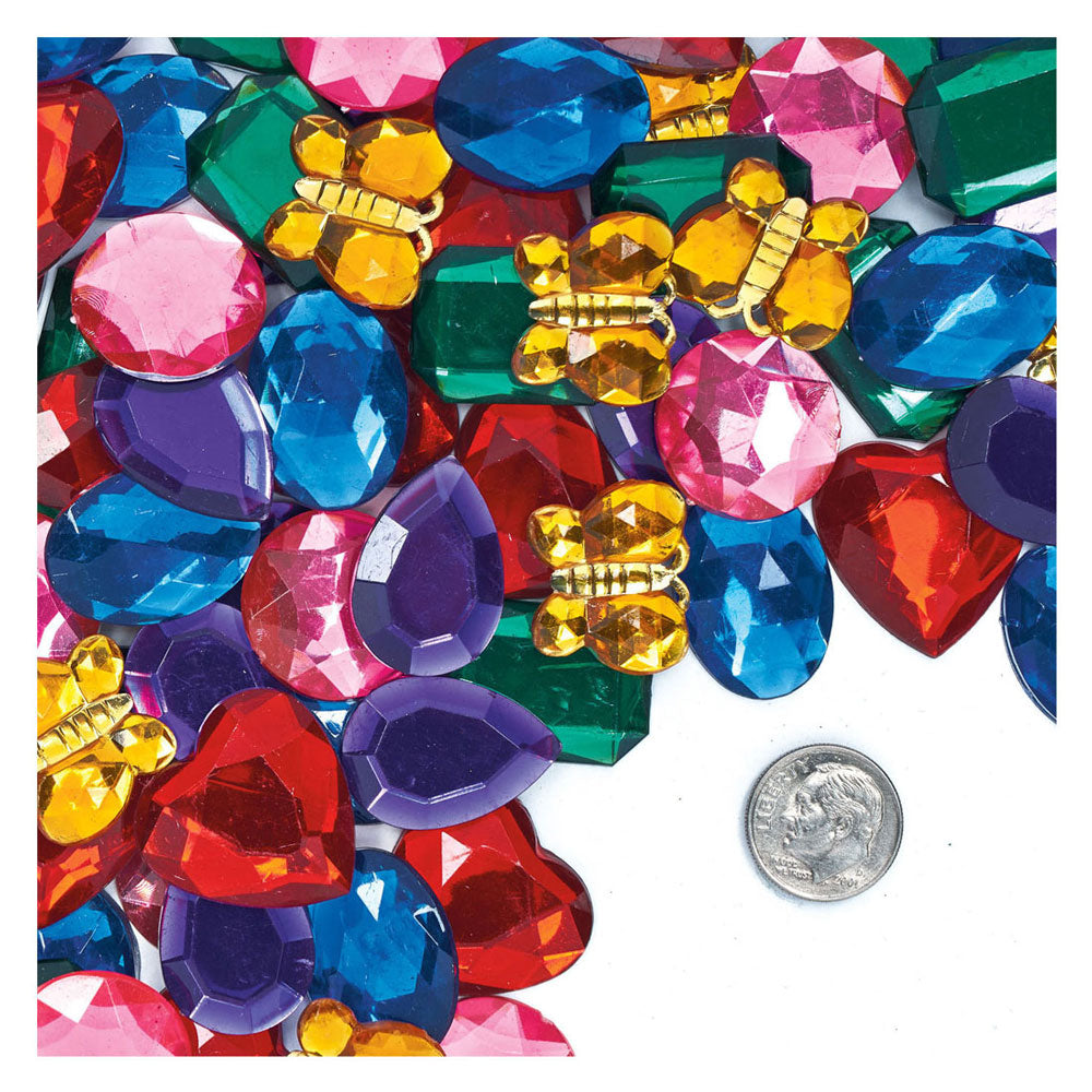 Farve - glitrende rhinestones store, 453 gram