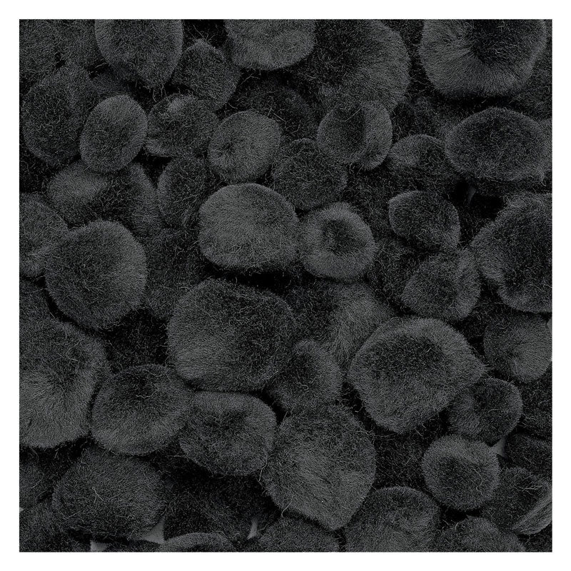 Farve - Pom Poms sort, 100 ..