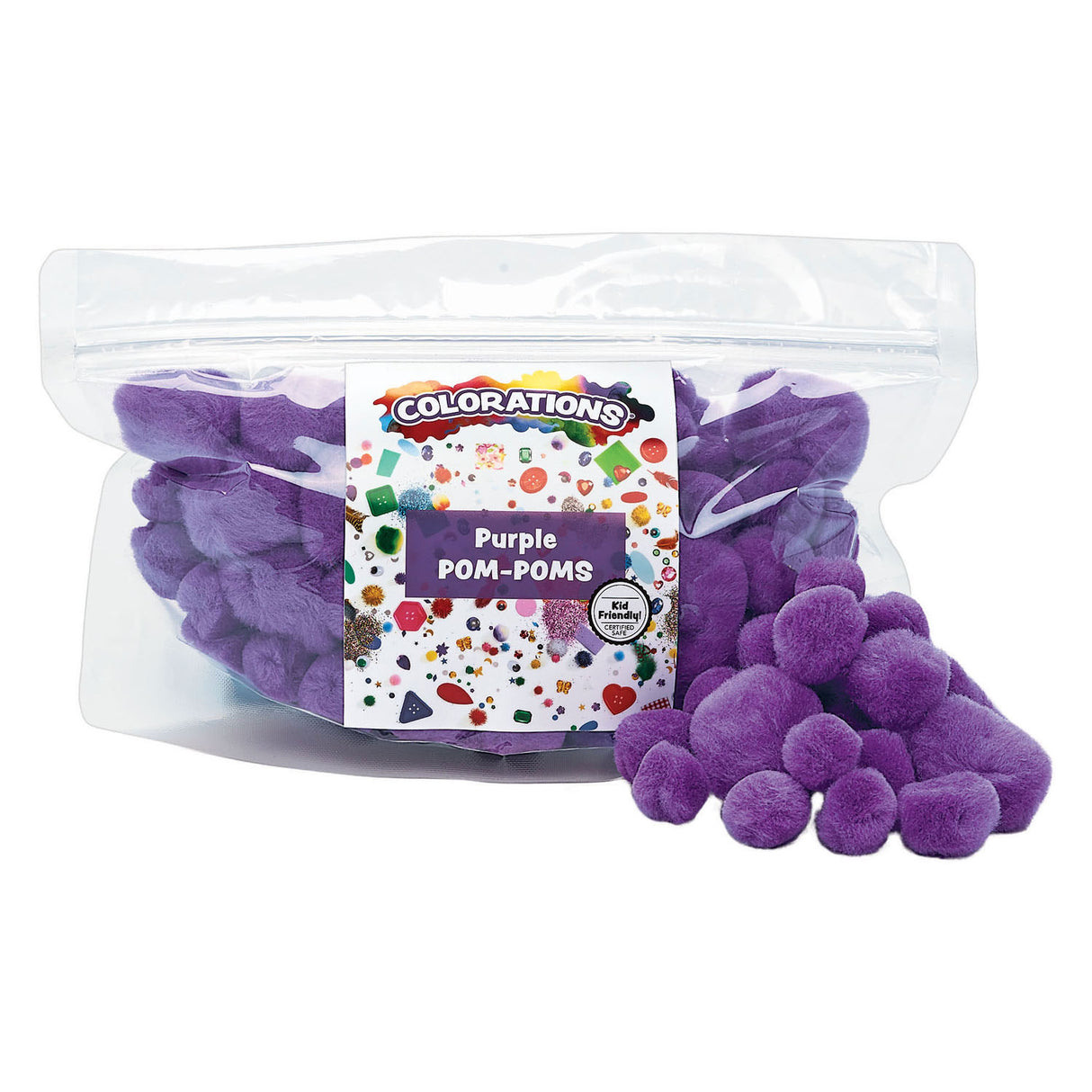 Farve - Pom Poms lilla, 100 ..