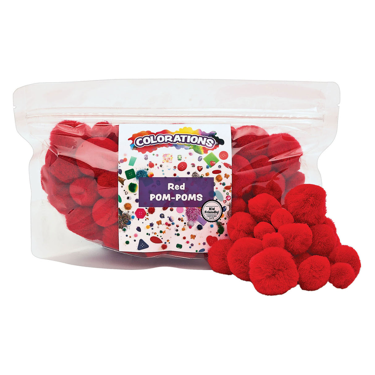 Farve - Pom Poms Red, 100 ..