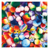 Farvning - Regenboog stribede pom poms, 180st.