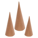 Farvninger - kegler af papirmache - 8, 10, 12 cm, 30 stk.