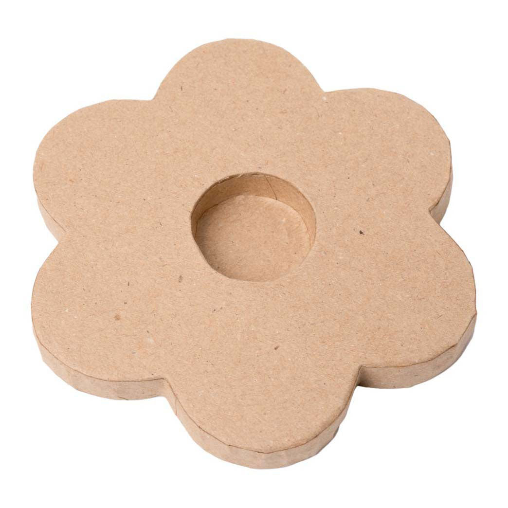 Farvninger - fyrfadsstager af papirmache - blomst, 6 stk.