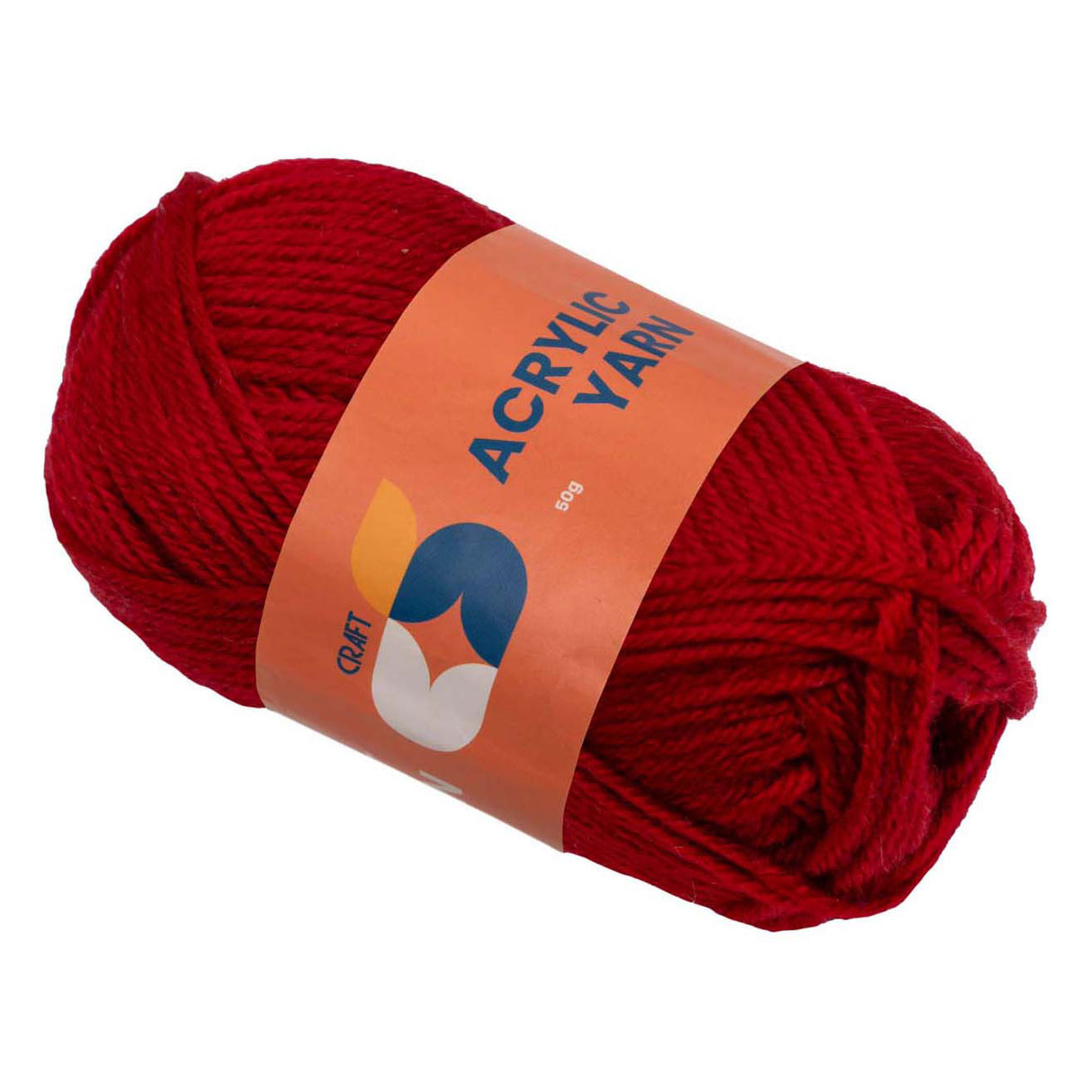 Farver - akrylgarn rødt, 50g