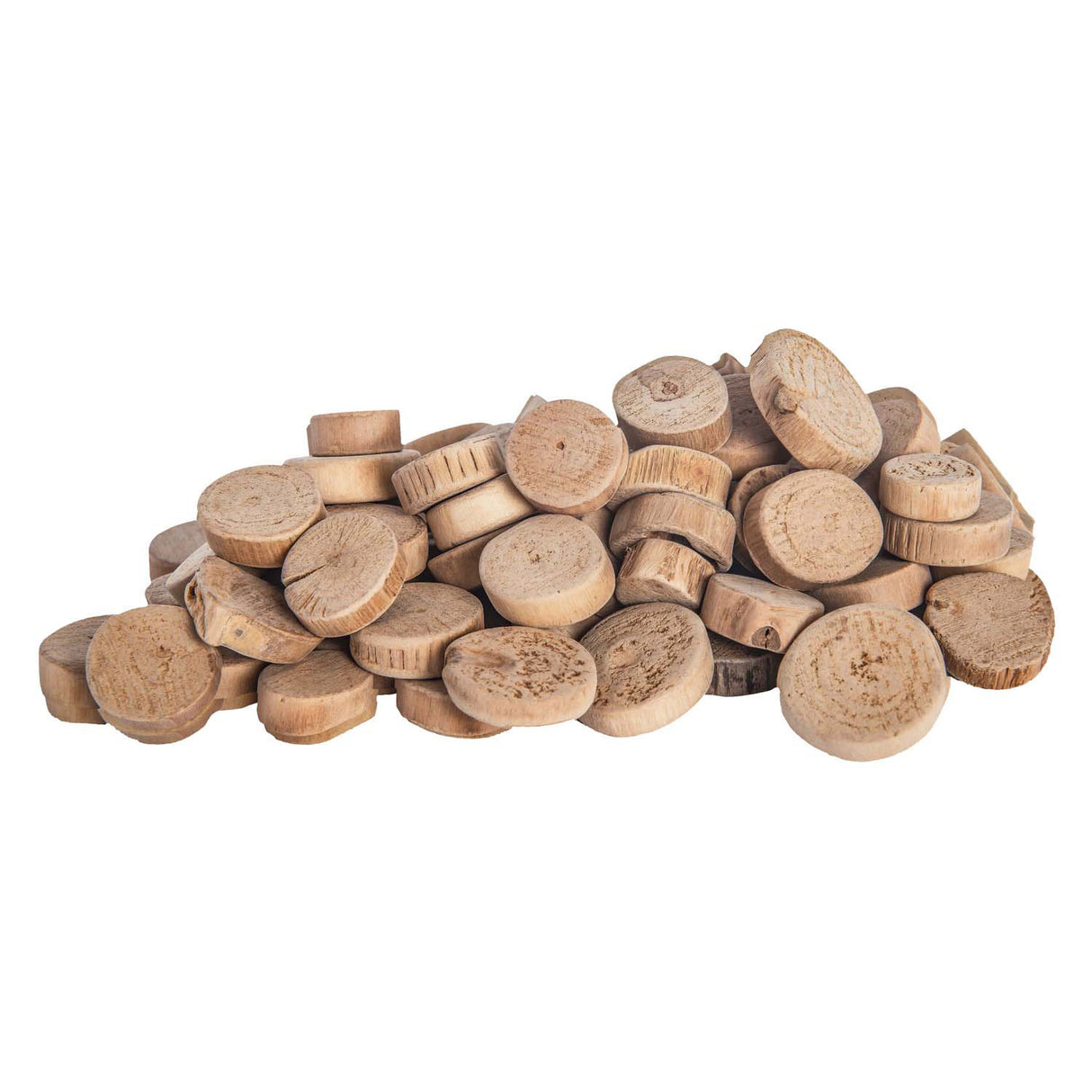 Små runde træskiver - 1 kg