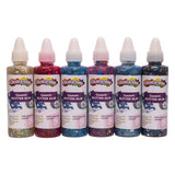 Farvninger - konfetti glitterlim 118 ml, 6 stk.