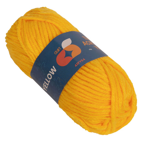 Farver - akrylgarn 4 mm - 50gr - gul