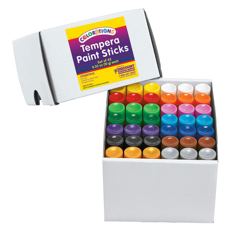 Farvninger - tempera malingspinde i 14 farver - 42 stk.